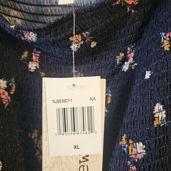 Rewind Black and Red Smocked Blouse with Ruffled Sleeves - Picture 3 of 5